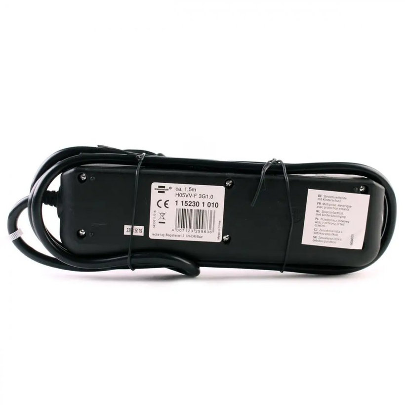 Prodlužovací kabel Eco-Line, černá 1,5m