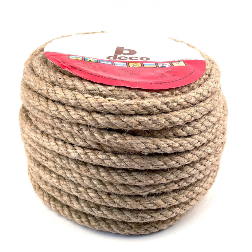 Jutové lano stáčené 20m 8mm