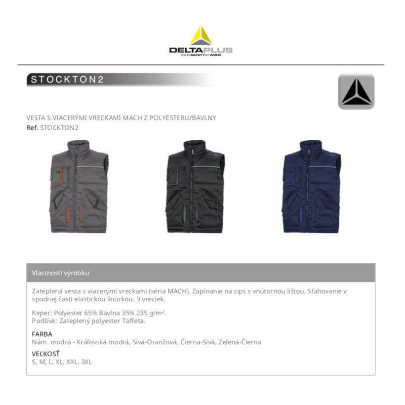 Pracovní vesta STOCKTON2 zelená XL