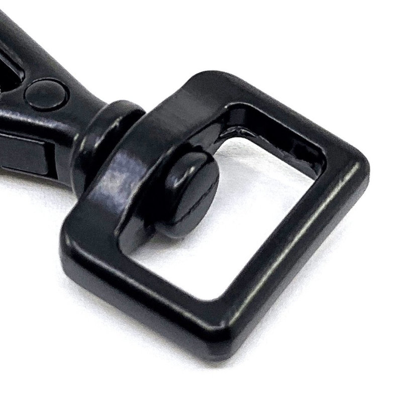 Karabina vodítková - černá 52x16mm