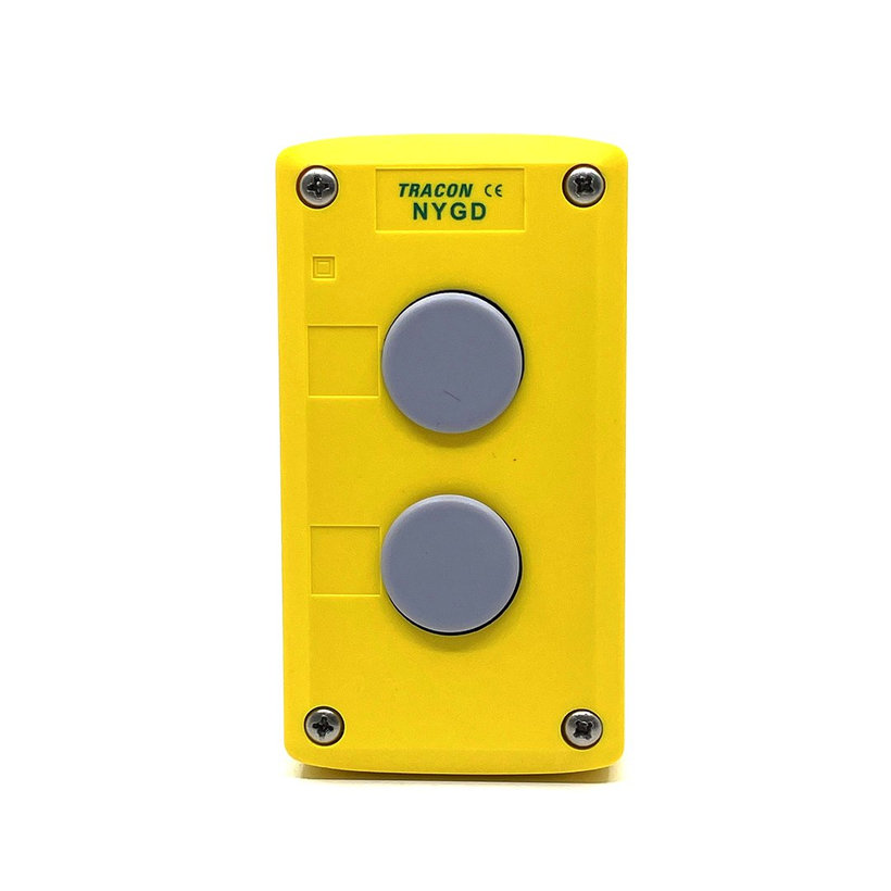 Krabicová sestava k tlačítkům žlutá - 2x otvor