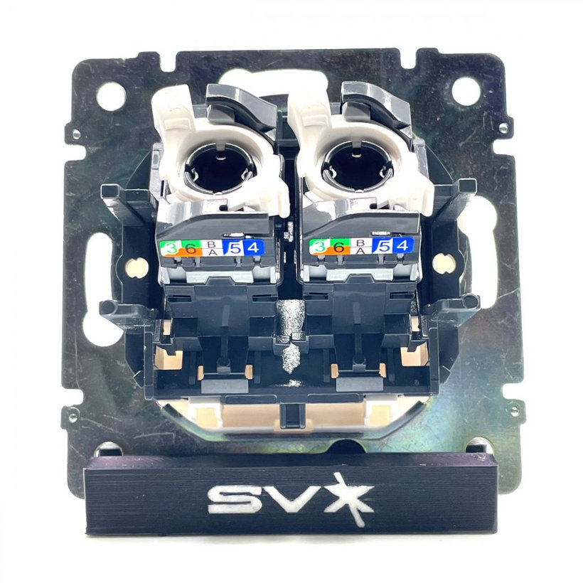 Valena zásuvka datová 2xRJ45 UTP bílá