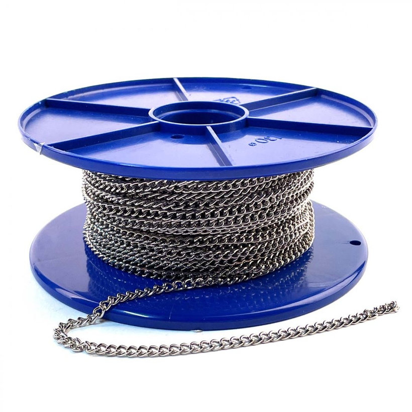 Řetěz ozdobný kroucený poniklovaný 1,2mm