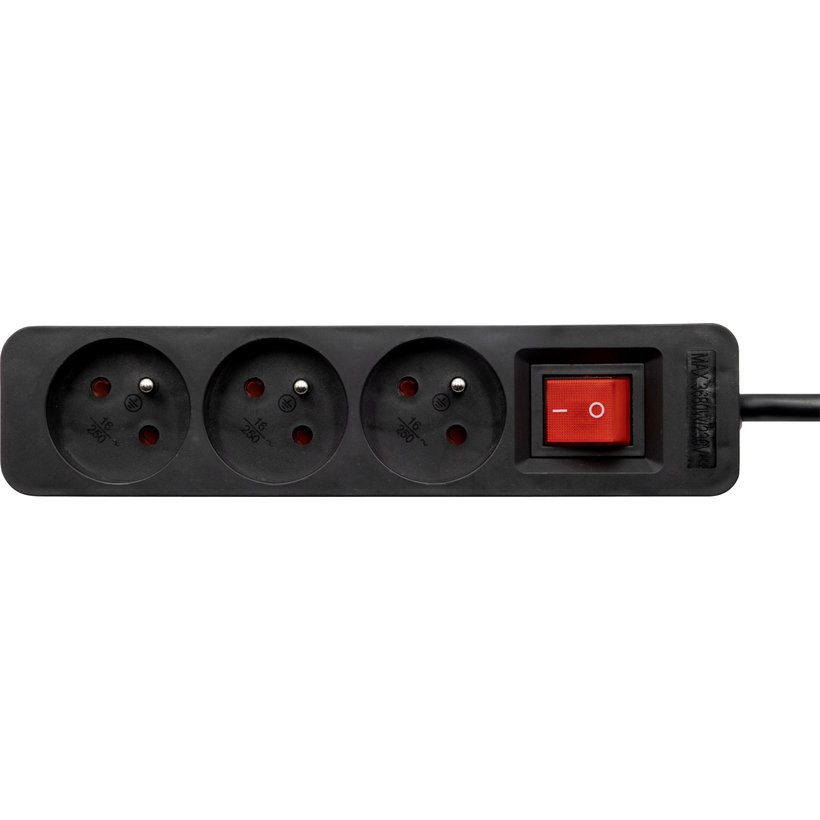 Eco-Line 3zásuvková napájecí lišta s vypínačem – 1,5 m