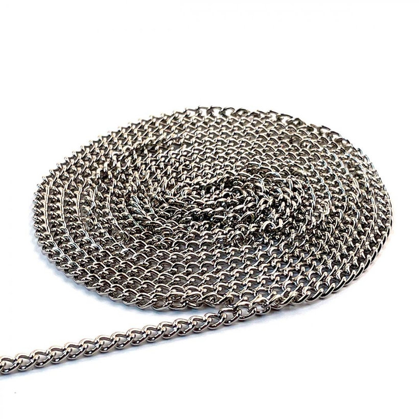Řetěz ozdobný kroucený poniklovaný 1,2mm