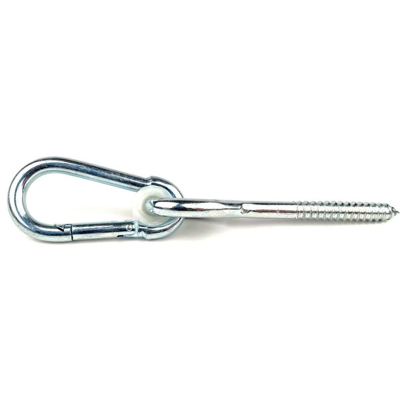Hák houpačkový s karabinou a vrutem pozinkovaný 10,6x230mm