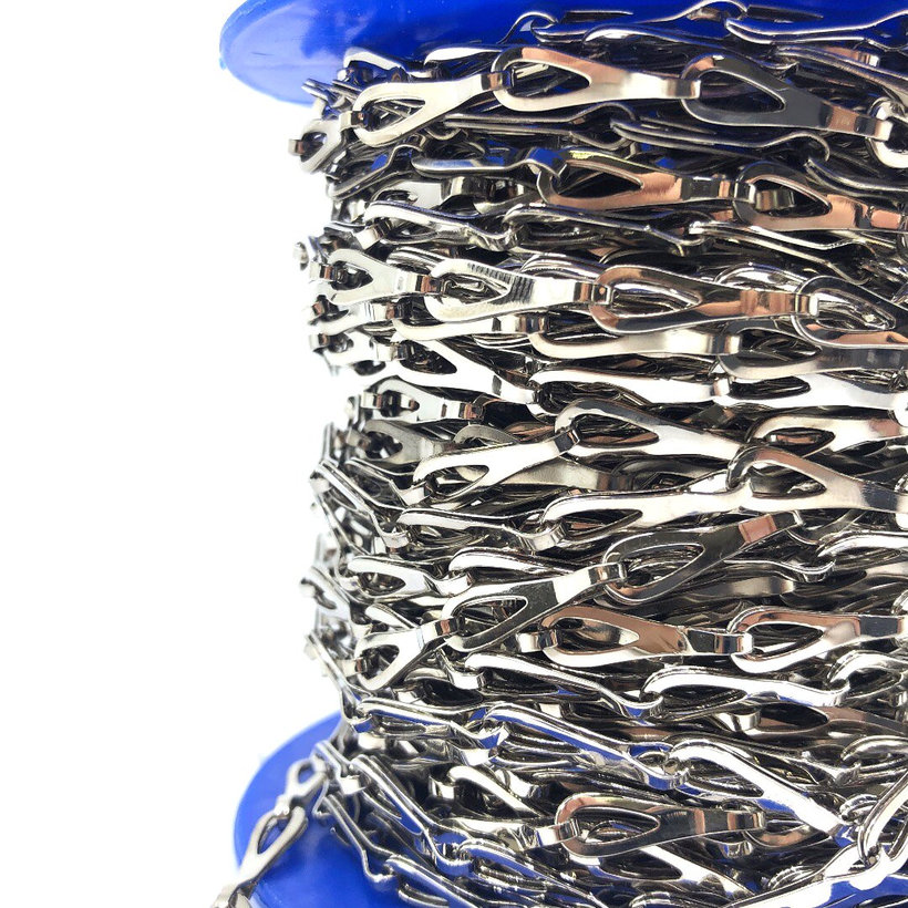 Řetěz patentní poniklovaná mosaz A 0,3mm