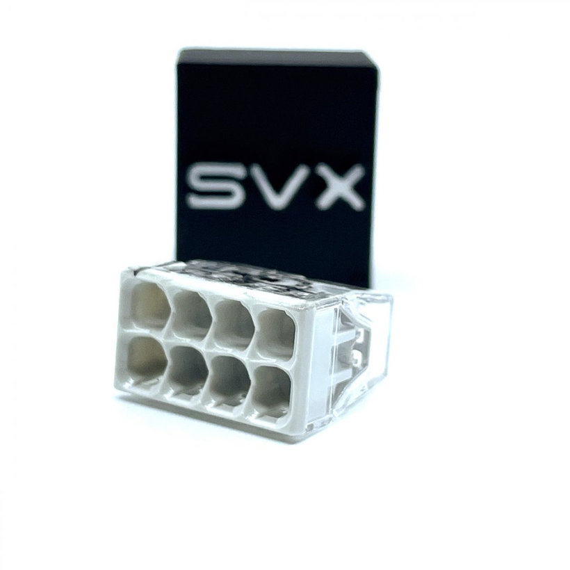 Spojovací svorka bezšroubová - 8 vodičů