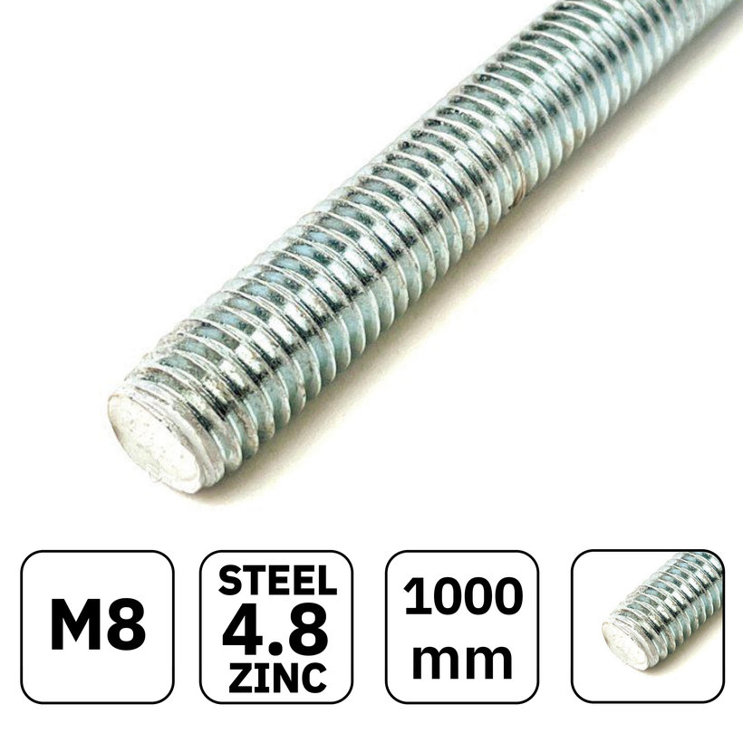 Závitová tyč DIN 975 4.8 zn M8x1000
