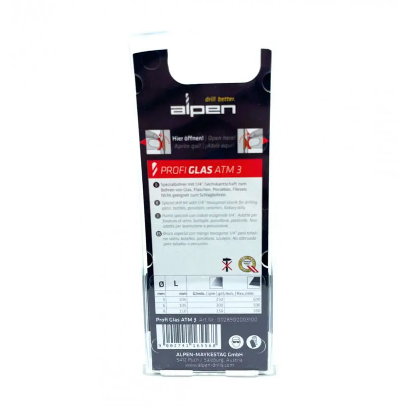 Sada vrtáků Profi Glas ATM3-3dílná