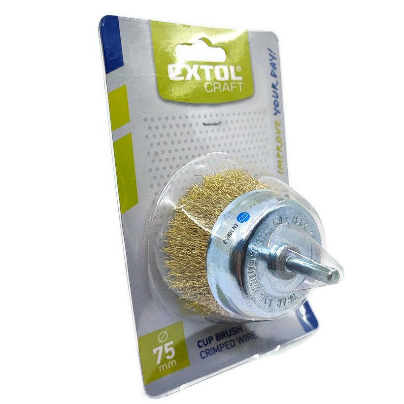 Kartáč hrníčkový vlnitý se stopkou 75x0,3mm