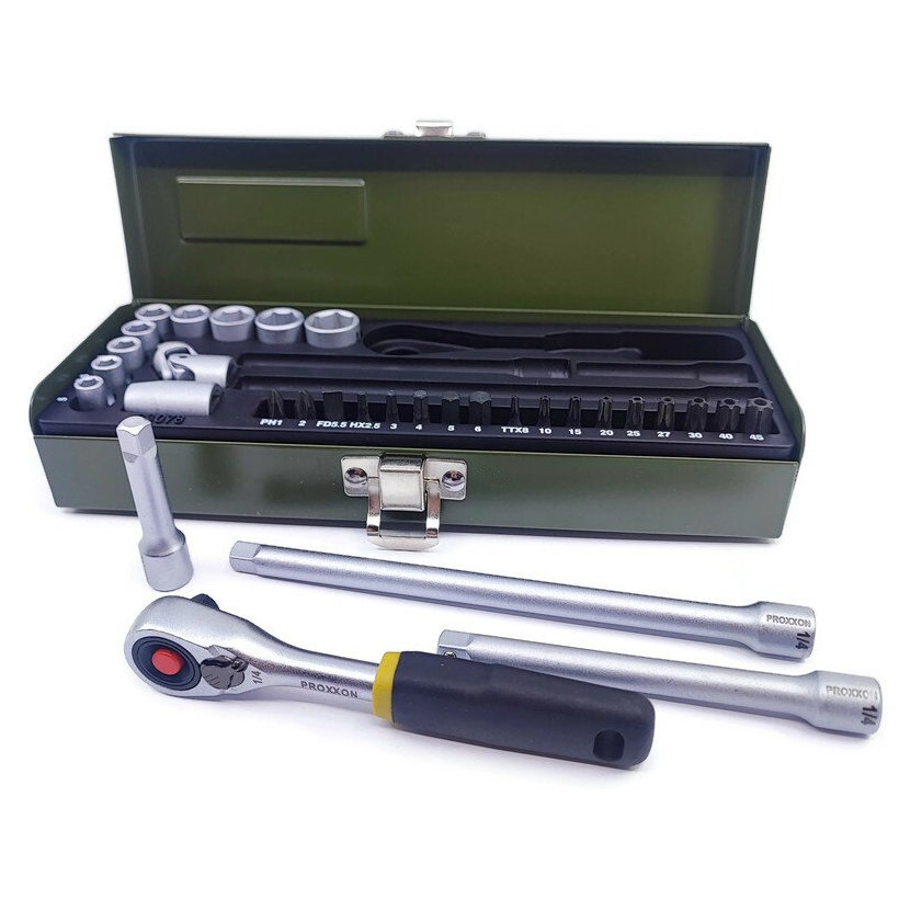 Sada hlavic s ráčnou 1/4''