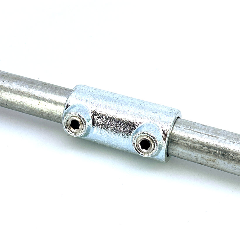 Trubkový konektor 27 mm - pozinkovaný