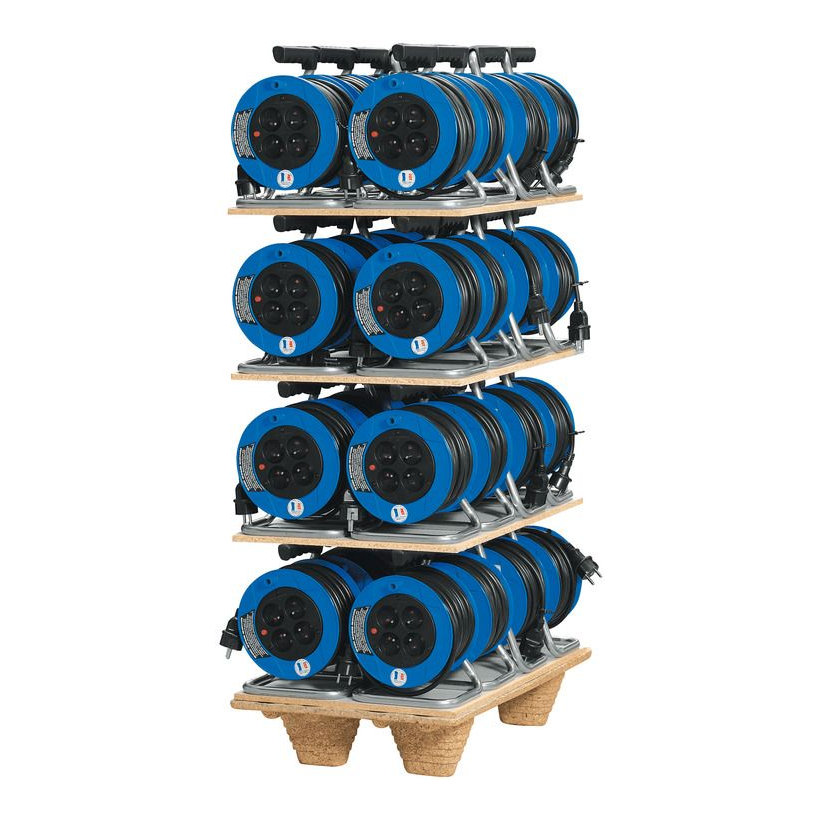 Prodlužovací kabel na bubnu, modrý 15m