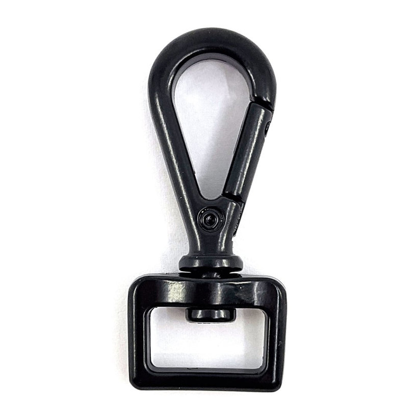 Karabina vodítková - černá 52x16mm