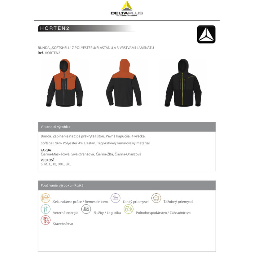 Pracovní bunda HORTEN2 M