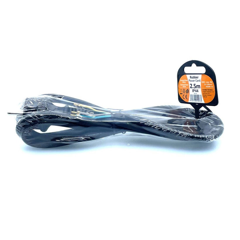 Flexo šňůra 2,5m 3x1 gumová H05RR-F3 černá