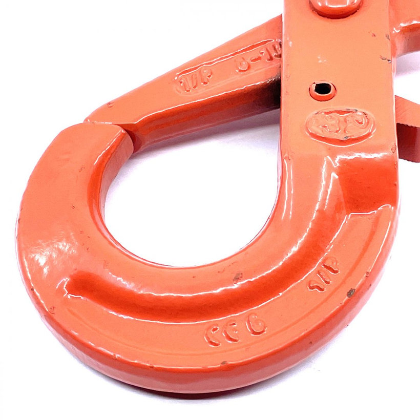 Samozajišťovací hák s okem tř 100 oranžový 13mm
