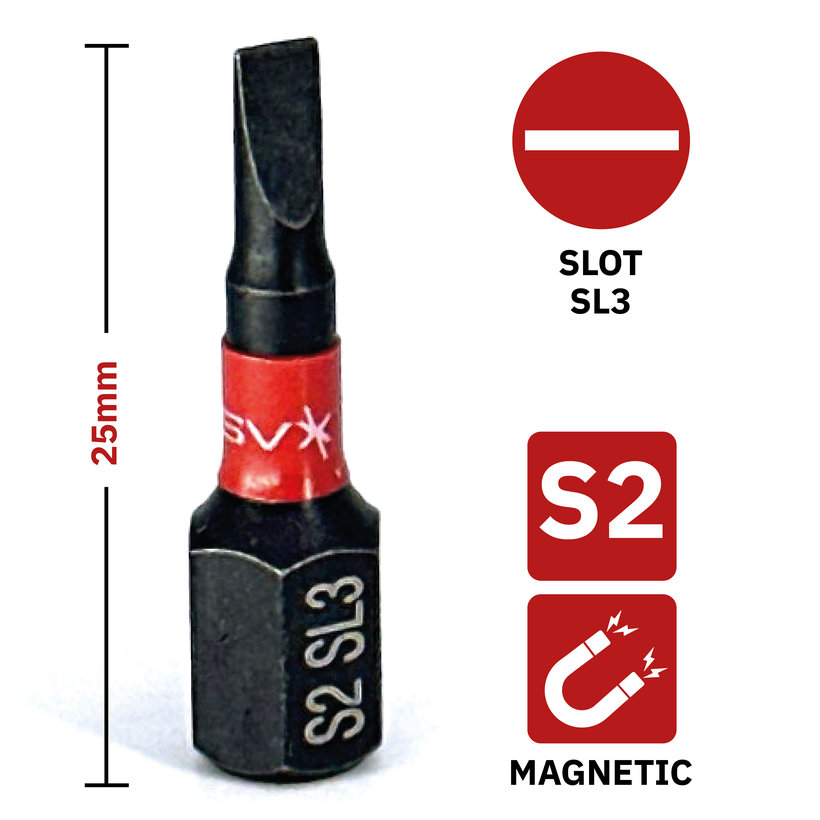 Bit magnetický SL3x25mm