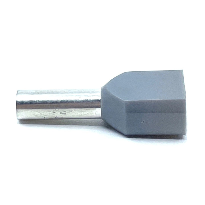 Dvojitá izolovaná kabelová dutinka šedá 0,75mm²