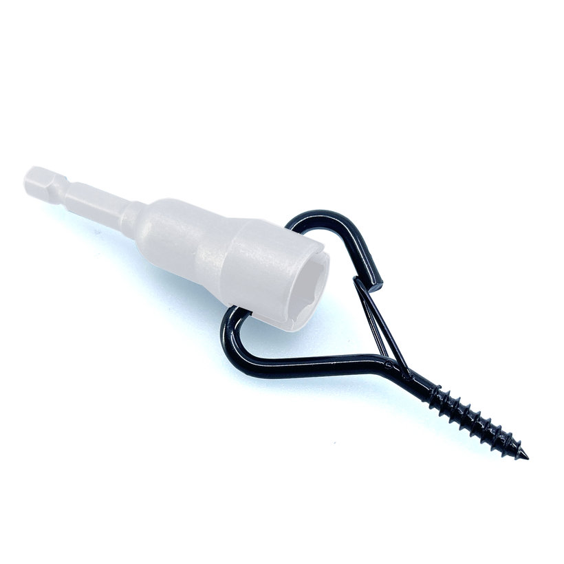 Okrasné oko s vrutem ve tvaru srdce - černé