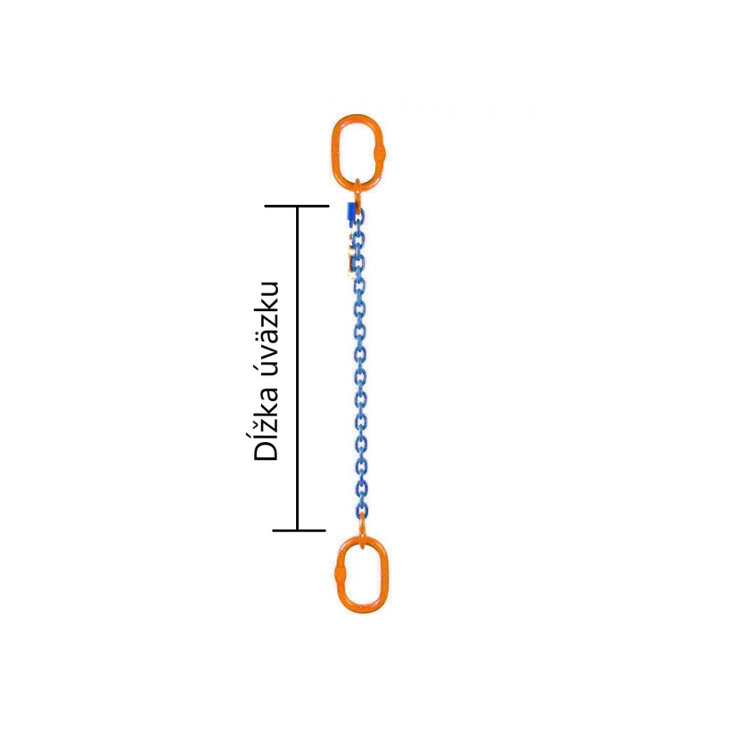 Řetězový závěs oko-oko tř 100 (2,5 m, 6700 kg, 13 mm)