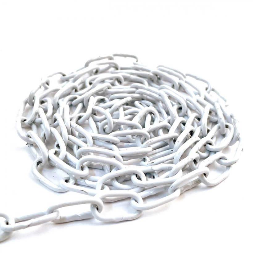 Klasický řetěz barevný na cívce/bílá 3mm