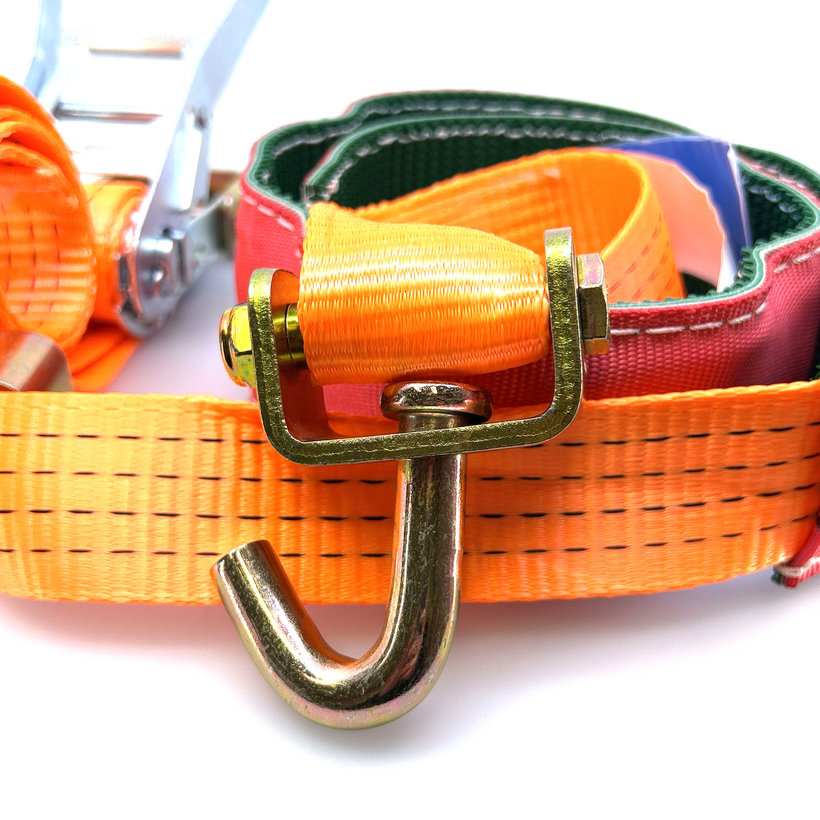 Gurtna na odtahovku s návlekem 4T - 3,5 m + 3 otočné háky