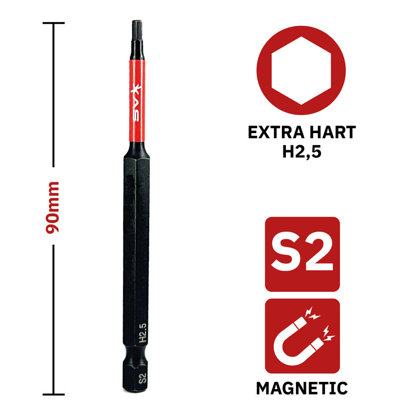 Bit magnetický H2,5x90mm