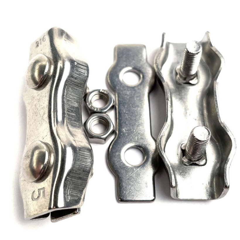 Nerezová lanová svorka DUPLEX AISI316 2 mm