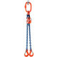 Řetězový závěs oko-2 háky tř 100 se zkracovačem (7,5 m, 9500/6700 kg, 13 mm)
