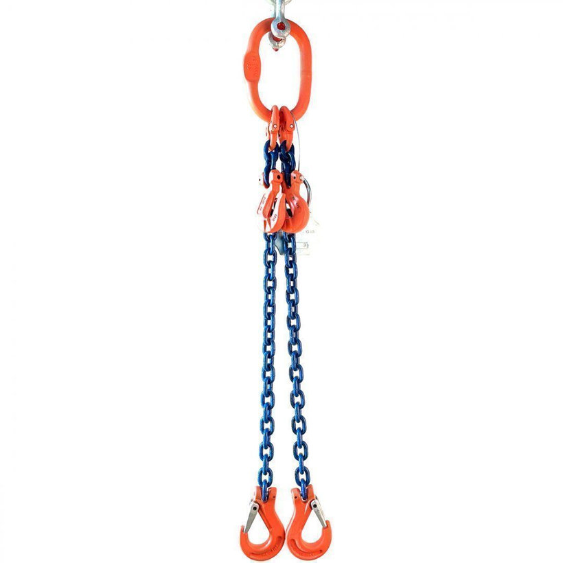 Řetězový závěs oko-2 háky tř 100 se zkracovačem (6 m, 3550/2500 kg, 8 mm)