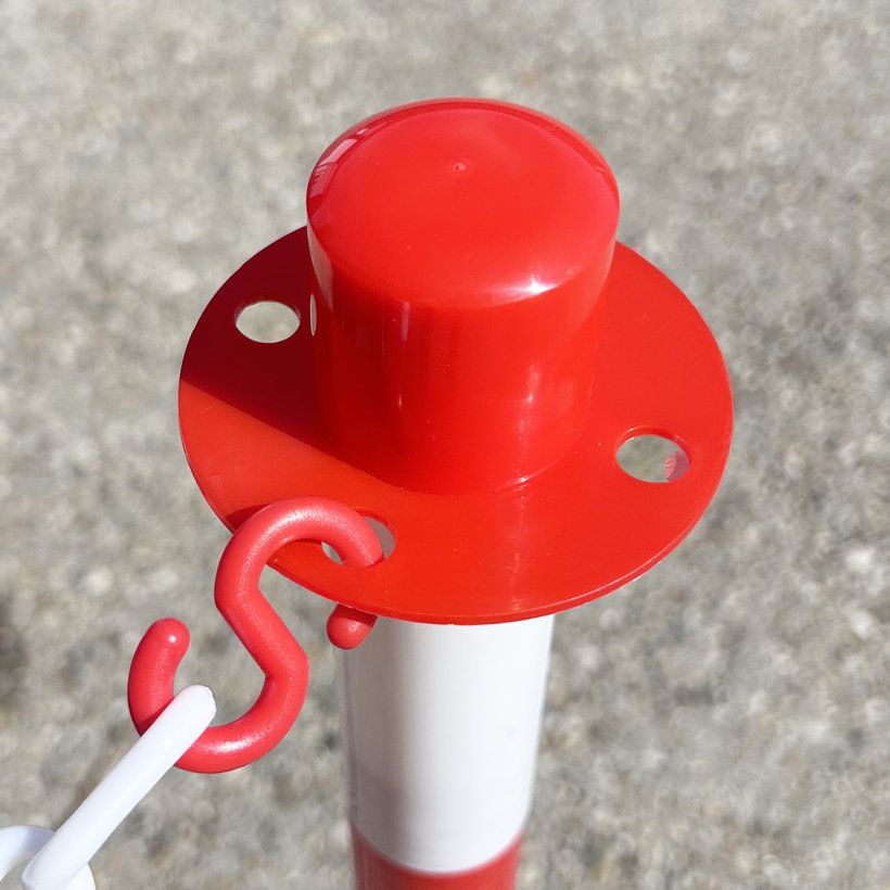 Háček pro plastové řetězy červený 6mm