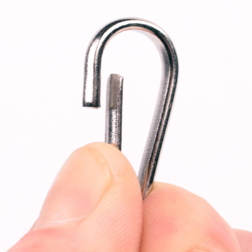 Pružinová karabina s obrtlíkem pozinkovaná 120mm