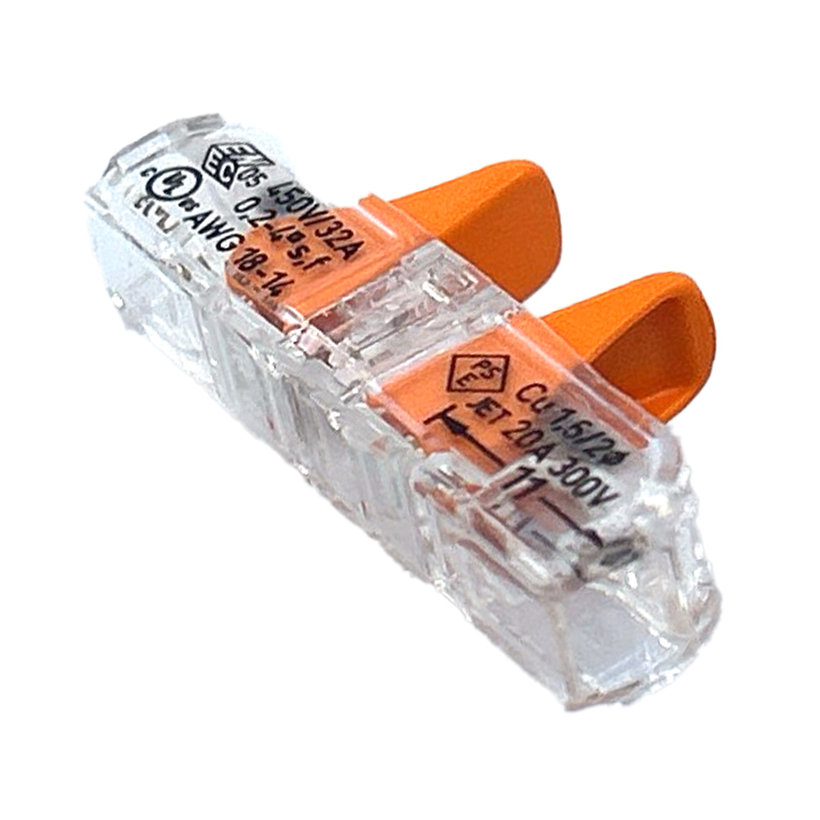 Svorka bezšroubová oboustranná přímá – 2 vodiče 221-2411