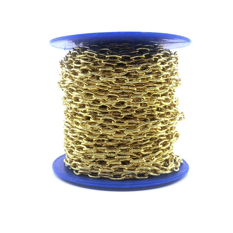 Řetěz hodinářský U žlutý zinek 0,8mm