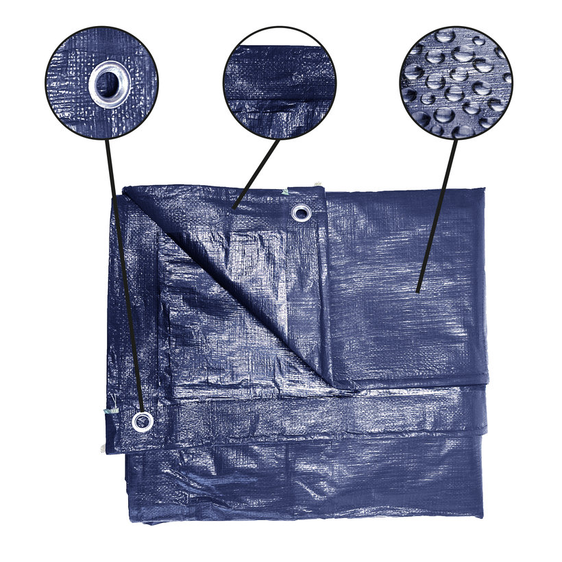 Plachta krycí 3x5m tmavě modrá 100g/m²