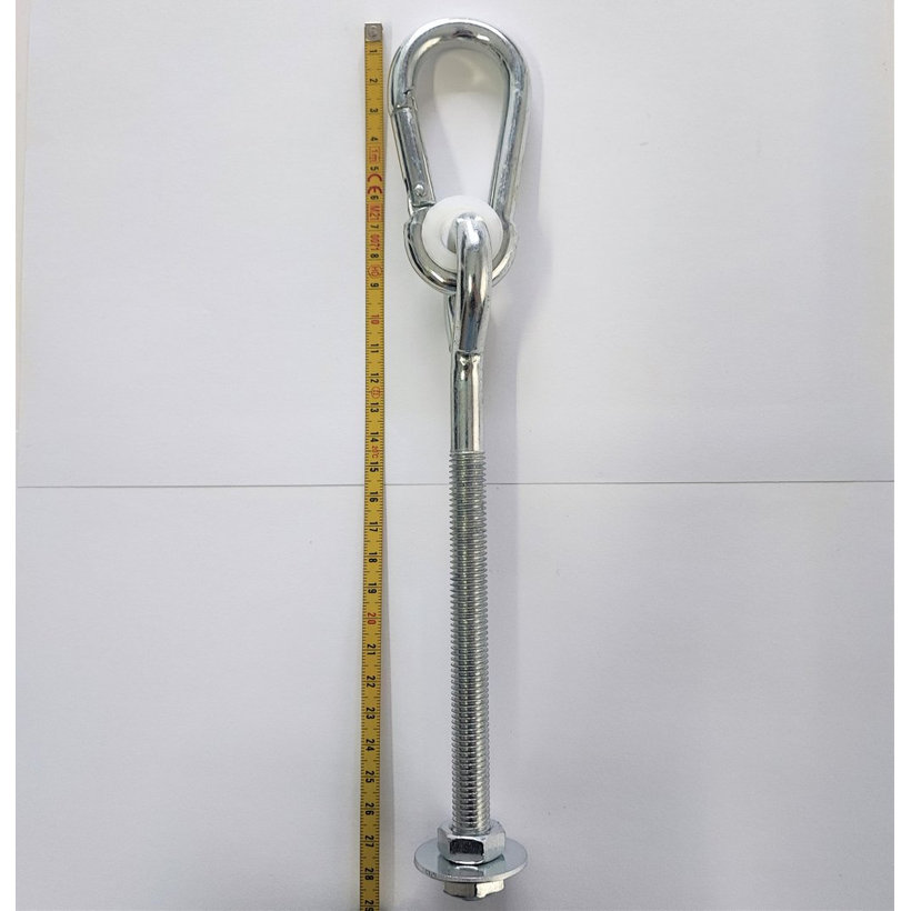 Hák houpačkový s karabinou Zn M12x280mm