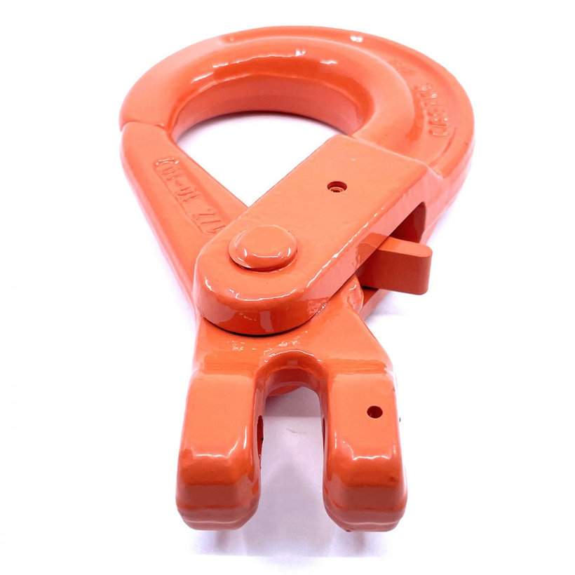 Samozajišťovací hák na řetěz s vidlicí tř 100 oranžový 10mm