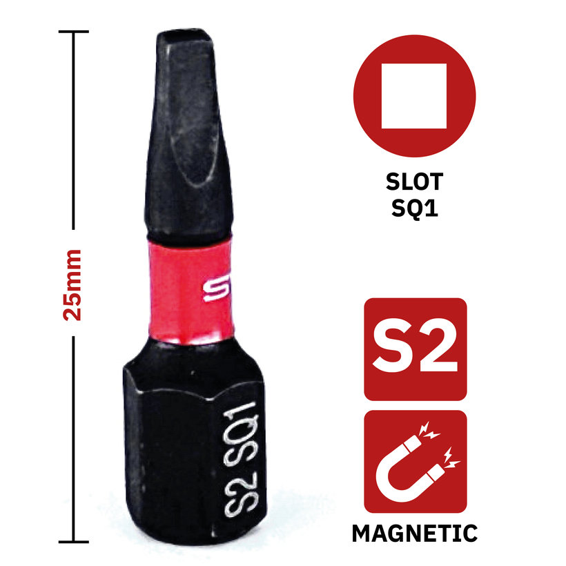 Bit magnetický SQ1x25mm