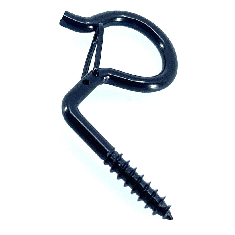 Okrasné oko s vrutem pro uchycení květináče - černé