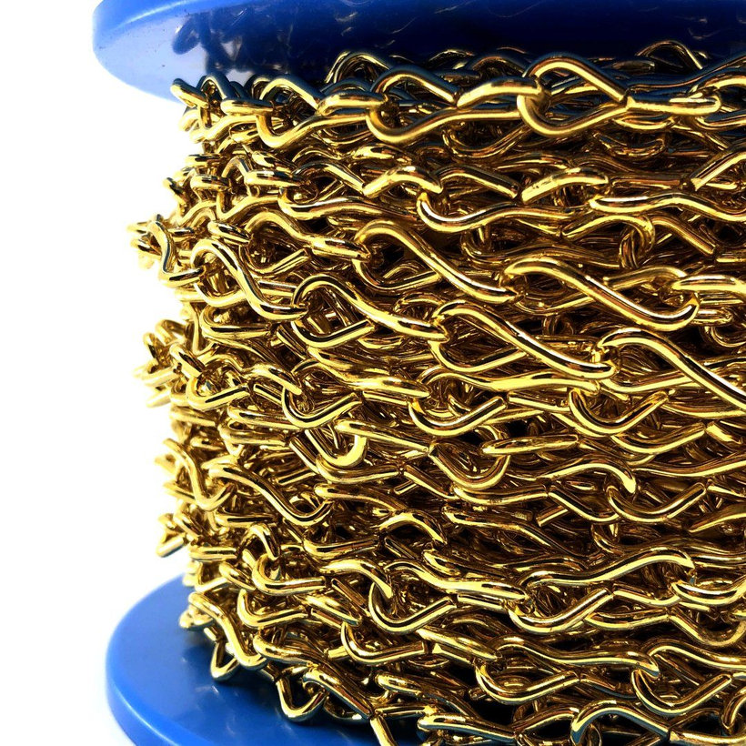 Řetěz hodinářský U žlutý zinek 1,6mm