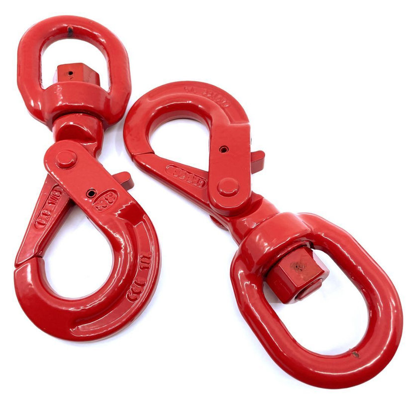 Samozajišťovací otočný hák tř 80 červený 10mm