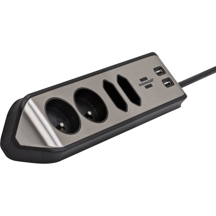 Rohový prodlužovací kabel 4zásuvkový 2 m