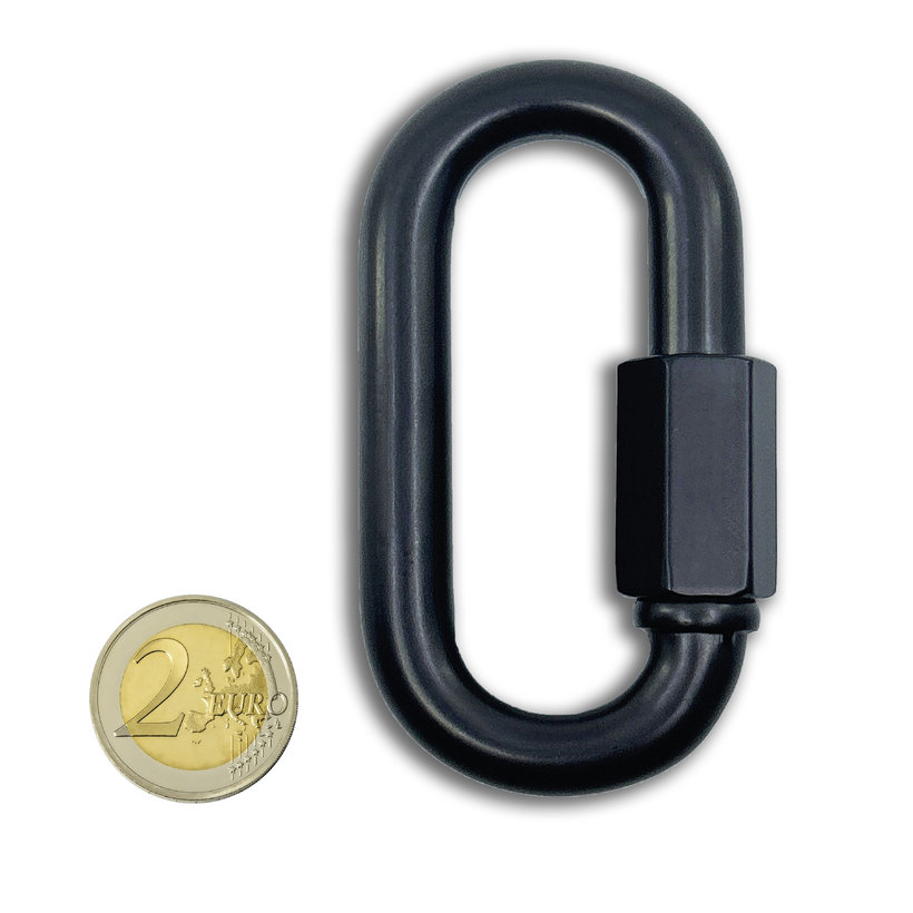 Karabina s maticí černá 10mm