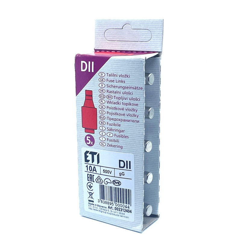 DII T 10A válcová pojistka pomalá