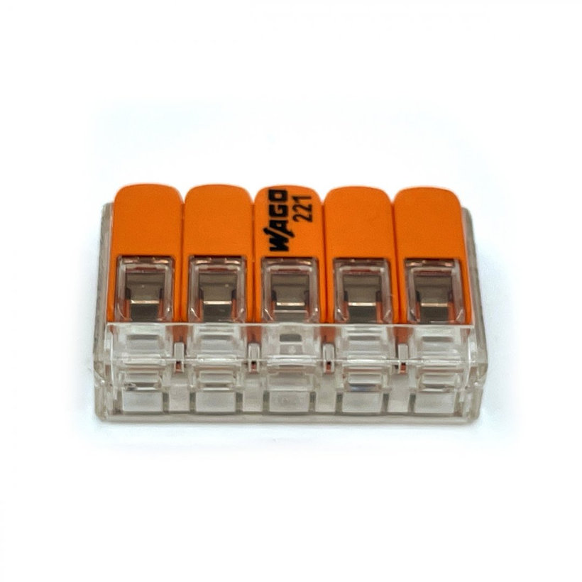 Svorka bezšroubová s páčkou - 5 vodičů