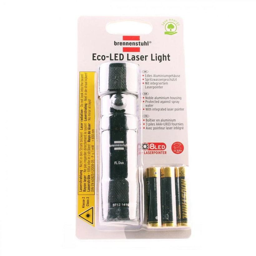 Eco-LED laserové svítilna 8xLED