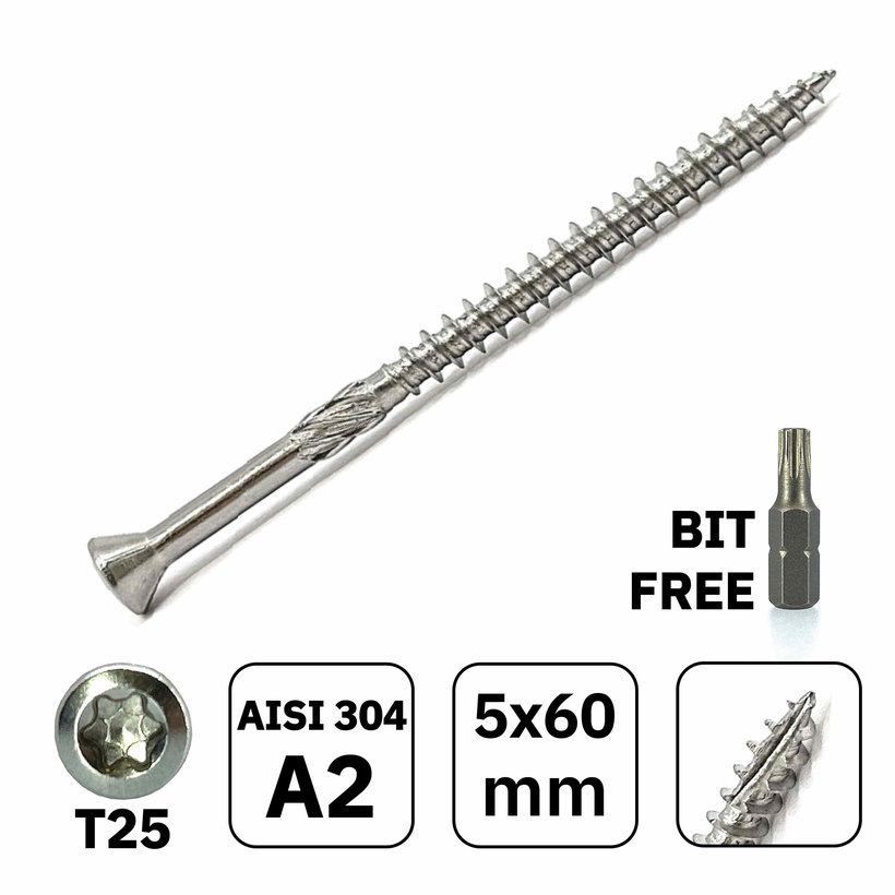 Vrut terasový A2 5x60mm 100ks