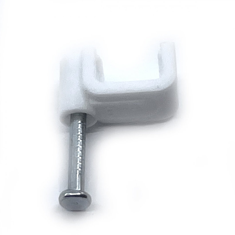 Kabelážní příchytka čtvercová bílá 10mm